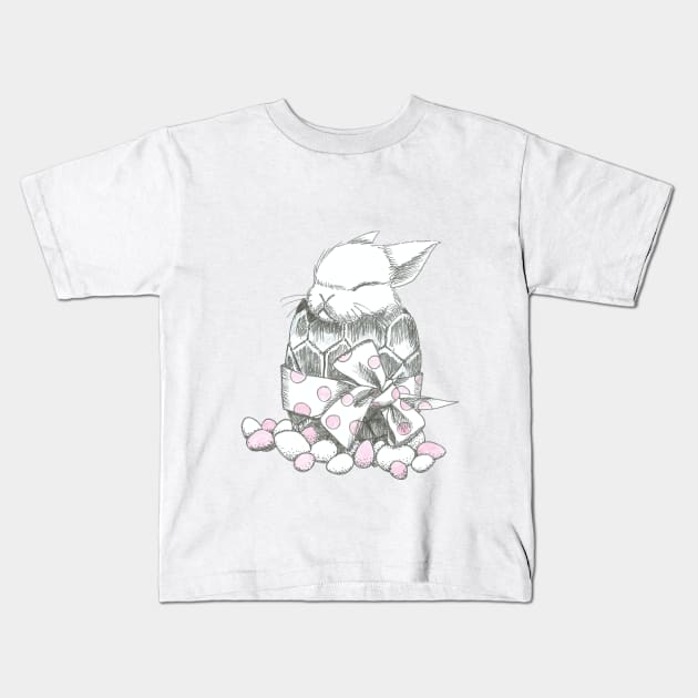 Easter bunny egg Kids T-Shirt by Créa'RiBo